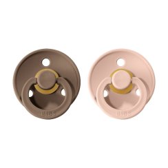 Bibs Colour dudlíky z kaučuku 2 ks - Dark Oak / Blush
