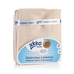 Pleny z biobavlny XKKO Organic 50x50cm Bird Eye Natural 5 ks