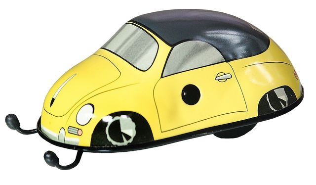 Kovap autíčko - Porsche 356 cabrio - Varianta: Stříbrná