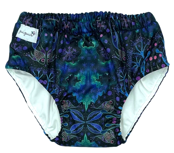 Pupus tréninkové kalhotky, bavlna - Neon splash - Velikost: XL