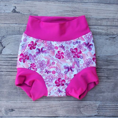 Swim nappy klasické polyesterové plavky - Motýlí - Velikost: XXL