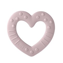 Bibs Baby Bitie Kousátko Heart - Pink Plum