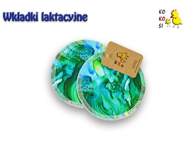 Kokosi kojící vložky do podprsenky (PUL) - Mořské řasy