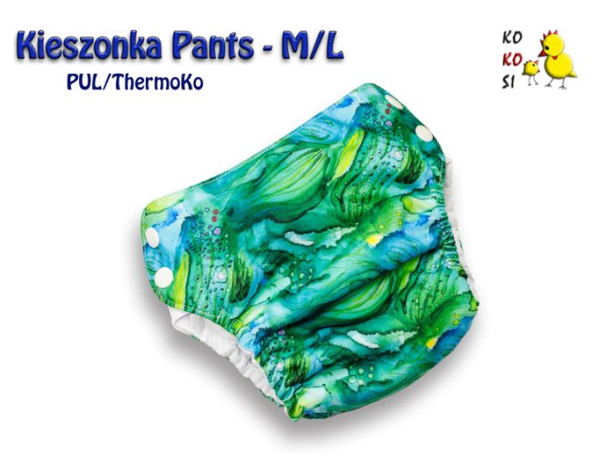 Kokosi kapsová plenka natahovací Pants, velikost M/L - Mořské řasy