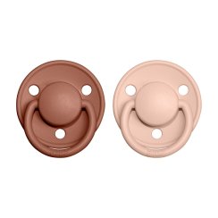 Bibs De Lux dudlíky z kaučuku 2 ks - Woodchuck / Blush