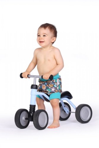 Petit Lulu natahovací Pull-up svrchní kalhotky - Šedé (Růžové) - Velikost: L