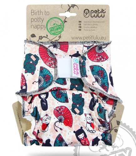 Petit Lulu kalhotková plena Fluffy organic na SZ - Japonské panenky