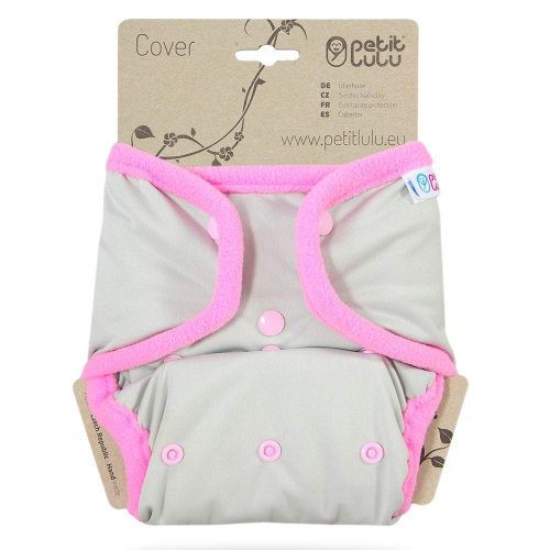 Petit Lulu jednovelikostní svrchní kalhotky - Šedé (Růžová) - Varianta: Na suchý zip