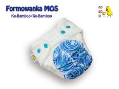 Kokosi kalhotková plena Mini One Size Bambus - Modrý folklór