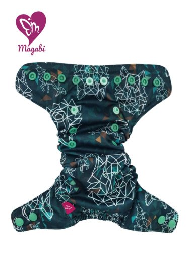 Magabi PUL SIO Comfort cover newborn na SZ - Unicorns white