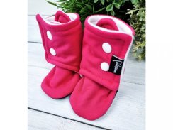 Vysoké capáčky s microfleesem 3-6M/6-9M/12-18M - Violet