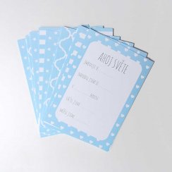 Milníkové kartičky pro chlapečka (35 ks) - Modré