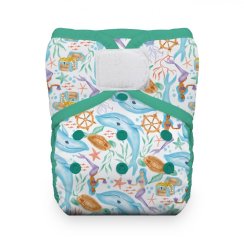 Thirsties Natural One Size Pocket Diaper na SZ - Mermaid Lagoon