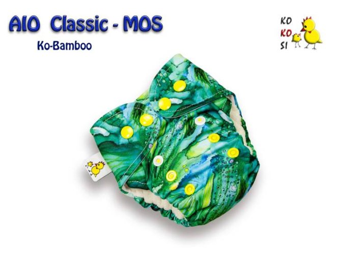 Kokosi AIO Mini One size Ko-Bamboo - Mořské řasy