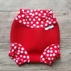 Swim nappy kojenecké neoprenové plavky - Červené s puntíky