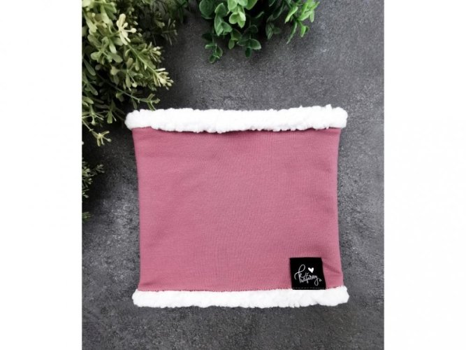 Dětský nákrčník s beránkem 86/92 - Oldpink White - Velikost: 86/92