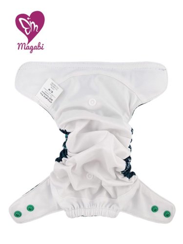 Magabi PUL SIO Comfort cover newborn na SZ - Unicorns white