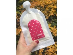 Domky klasická plnitelná kapsička - Růžový puntík 140 ml - 1 ks