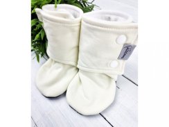 Vysoké capáčky s microfleesem - Beige