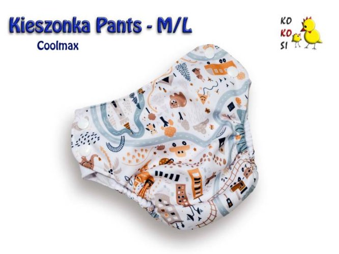 Kokosi kapsová plenka natahovací Pants, velikost M/L - Město