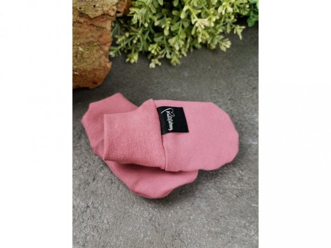 Kulišárny kojenecké rukavičky - Old pink