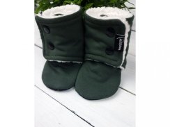 Zimní capáčky s beránkem - Olive