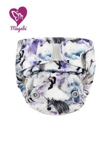 Magabi PUL SIO Comfort cover newborn na SZ - Unicorns white
