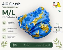 Kokosi AIO Pants velikost M/L - Gepardi