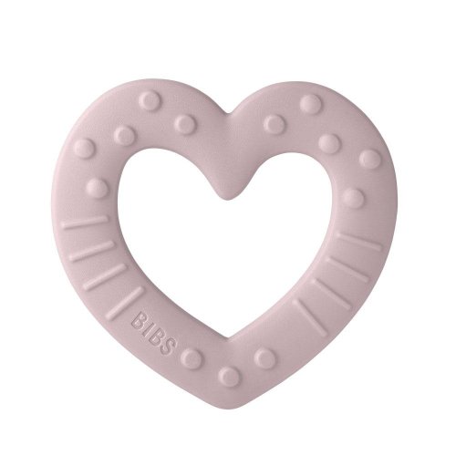 Bibs Baby Bitie Kousátko Heart - Pink Plum