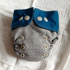 Jooppi Newborn wool cover - Grey and green