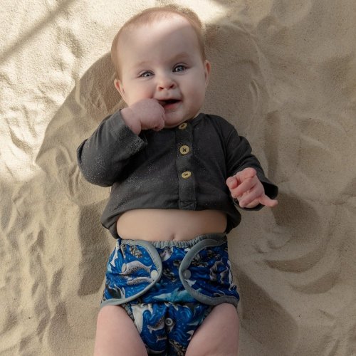 Thirsties One Size Pocket Diaper na SZ - Ocean Lullabies