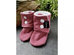 Vysoké capáčky s microfleesem - Oldpink 6-9M